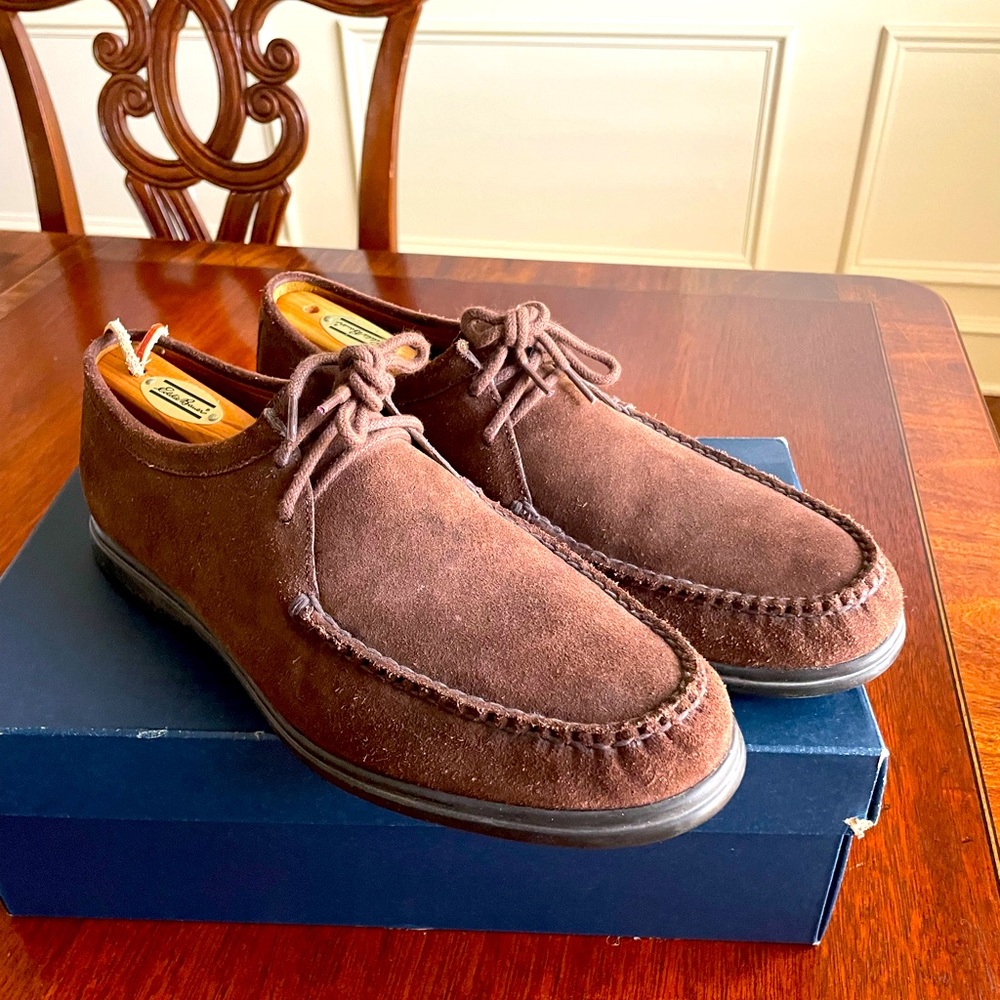 Peter Millar suede Lace up moc toe